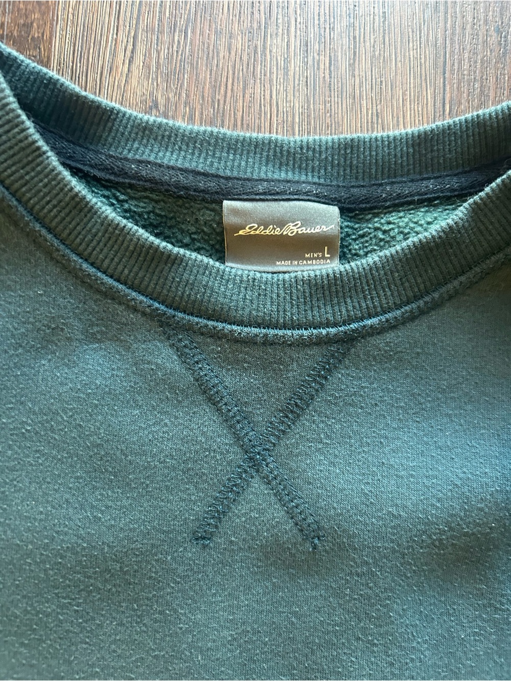 Eddie Bauer Men's Crewneck Sweatshirt - Forest Green